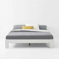 Massivholzbett 120x200 cm mit Lattenrost, Einzel- oder Gästebett, Weiß