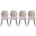 Esszimmer-Set mit gepolsterten Stühlen im skandinavischen Design