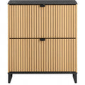 Schmaler Schuhschrank mit Klappen für Flur, 8-12 Paar Schuhe, bis 30 kg Tragkraft, modernes Design